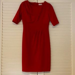 Calvin Klein Red Sheath Dress